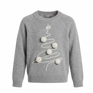 Il Gufo Maglia Grigia In Lana A22MA401EM220 Per Bambina