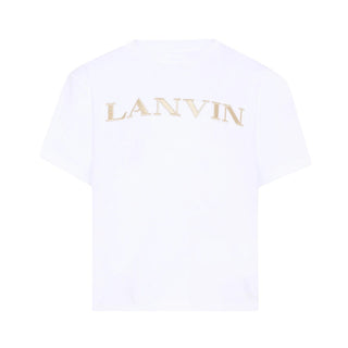 Lanvin T-shirt Bianca Con Logo Per Bambini N30360/10P