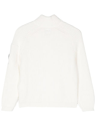 C.P. Company Maglia bianca con zip CUW004-LHE03