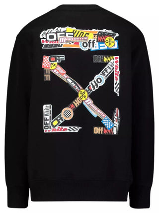 Off-White-Sweatshirt mit Rundhalsausschnitt OBBA001S22FLE009