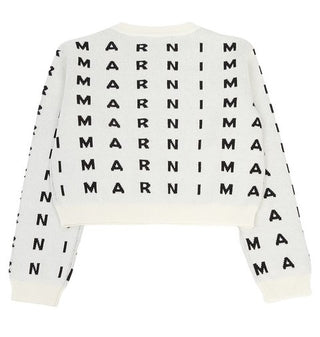 Marni Cardigan con logo jacquard M00723
