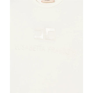 Elisabetta Franchi T-shirt in jersey a maniche corte con logo EFTS250.0