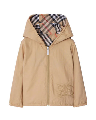 Burberry Giubbino reversibile in misto cotone Check 8088529