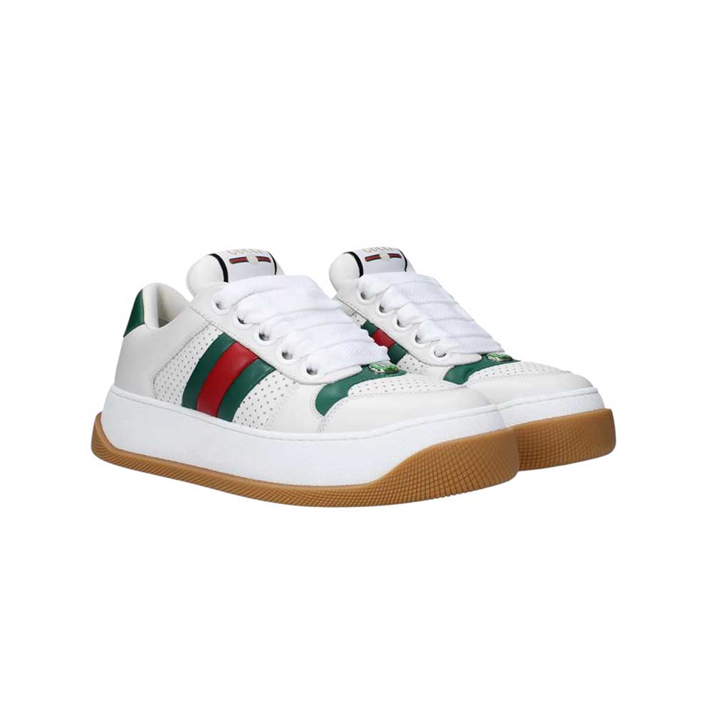 Gucci Sneakers Nastro Web Imbottito 771880/aacos In Pelle – La Cicogna