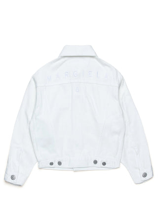 Maison Margiela Giubbino In Denim Con Logo Ricamato M60449-MM03