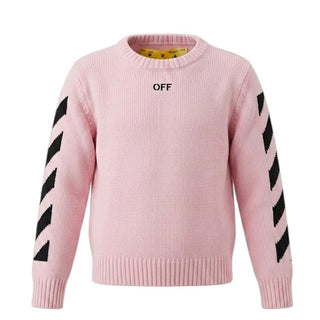 Cremefarbener Pullover OGHE001S22KNI001