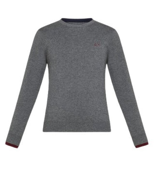 Sun68 Maglia girocollo con logo ricamato K43306