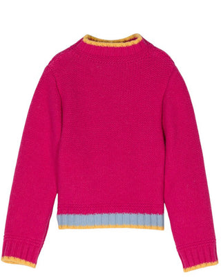 Simonetta Maglia cropped in lana da bambina SV9A70-Z2524