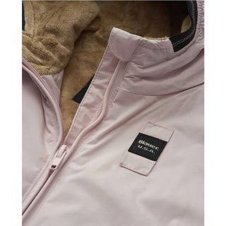 Blauer Giubbino Edith marmotta con cappuccio e logo 24WBBXC02551