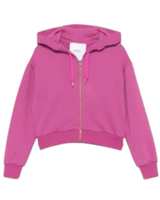 Lù:Lù Felpa cropped con cappucio LL3149
