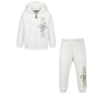 Moschino Tuta Sportiva In Felpa Con Stampa Per Neonato M6K00G