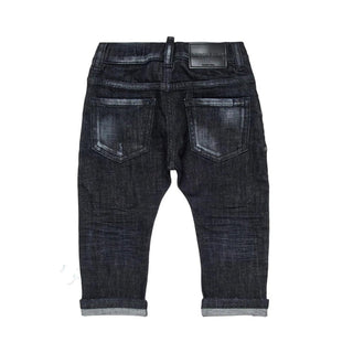 Dsquared2 Jeans In Denim Nero Per Neonato DQ01TC-D0ABS-DQ02