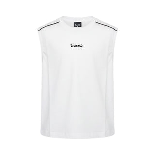 Disclaimer Canotta Bianca In Jersey Per Bambino 26EDK58863