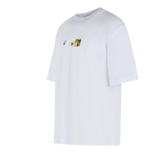 Off-White T-shirt Bianca In Jersey Con Stampa 44MAA120F26J00D100 Per Uomo
