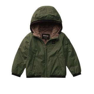 Blauer Giubbino Edith marmotta con cappuccio e logo 24WBBXC02551