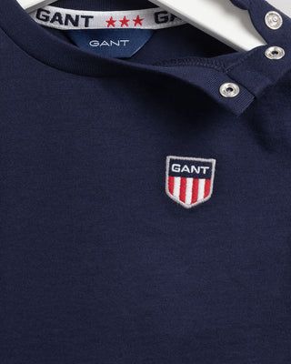 Gant Crew Neck T-Shirt with Front Logo 505151