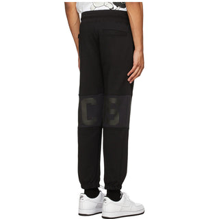 Gcds Pantaloni jogger neri in felpa con logo B1XM3003JI1