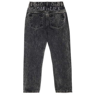 Diesel Jeans Neri Con Stampa J03061-KXBUC-K02 Per Bambino