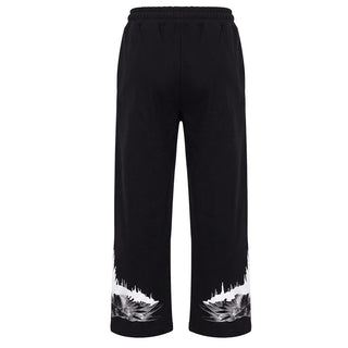 Marcelo Burlon Pantaloni Sportivi Neri Gamba Dritta F6CMJBFP036-110 Per Bambini