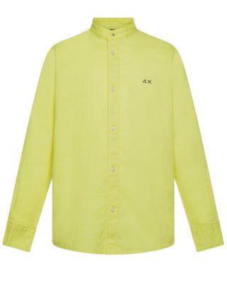 Sun68 Camicia A Maniche Lunghe S35306 In Misto Lino