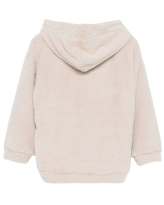 Lù:Lù Maglia beige con cappuccio da bambina LL3293