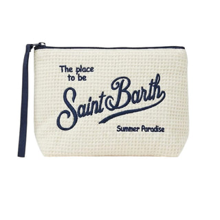 Mc2 Saint Barth Pochette Aline In Cotone Panna Effetto Waffle ALI0050/01012L