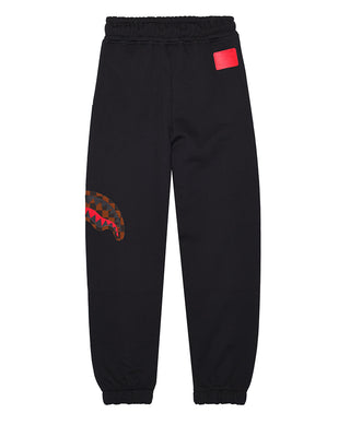SPRAYGROUND Pantaloni jogger neri in felpa con logo SPY1367G