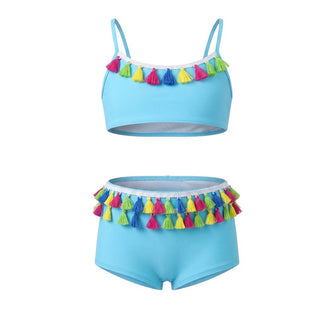 Selini Action By Eleni Balerba Bikini Azzurro Con Culotte Per Bambina SES9BS-36
