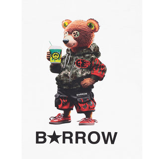 Barrow T-shirt Girocollo Bianca Con Teddy S6BKJUTH065-002