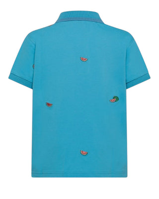 Sun68 Polo A Maniche Corte A35328 Con Ricami