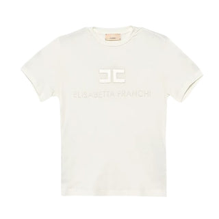 Elisabetta Franchi T-shirt in jersey a maniche corte con logo EFTS250.0