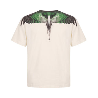 Marcelo Burlon T-shirt Avorio Con Wings F6CMJBTH031-412 Per Bambini