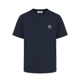 Stone Island T-shirt Blu Navy In Jersey Con Patch L2S162100001/V0020 Per Bambino
