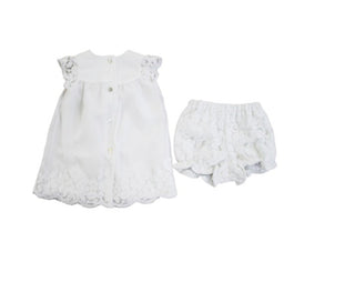 SeeRose-Zeremonienkleid MIT CULOTTA-Olimpia-Weste mit Knöpfen auf der Rückseite