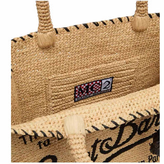 Mc2 Saint Barth Borsa Vanity In Raffia Con Logo Ricamato VANI013/09045L