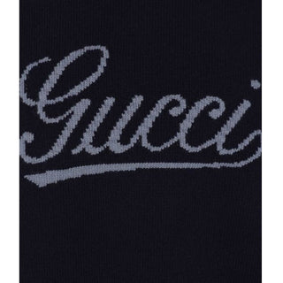 Gucci Maglia Girocollo Blu In Lana 795347-XKD-7440