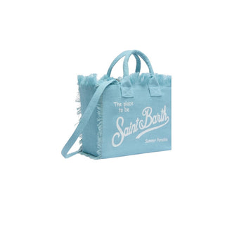 Mc2 Saint Barth Borse in lino con frange COLETTE 00318H