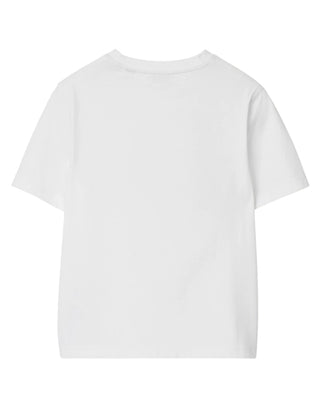 Burberry T-shirt bianca in jersey con orsetto Thomas 8112389