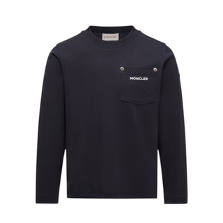 Moncler T-shirt in jersey a maniche lunghe con logo K29548D00003