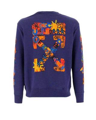 Off-White Felpa Girocollo OBBA001F22FLE0044620 Con Stampa Logo