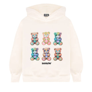 Barrow Felpa Panna Con Cappuccio E Stampa Teddy S6BKJUHS080-013