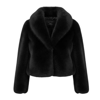 Yes London Ecopelliccia Cropped Nera YSL/EC007N