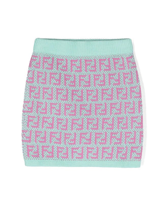 Fendi Gonna in maglia con logo FF JFG135-AQTF
