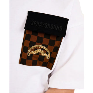 SPRAYGROUND T-shirt Bianca Con Taschino SPY1494WHT Per Bambini