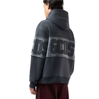 GCDS Felpa Grigia Con Patch Banda Logo C2MWQE004F169/975I Unisex