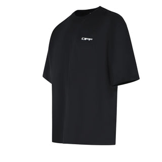 Off-White T-shirt Nera In Jersey Con Stampa 44MAA120F26J008001 Per Uomo