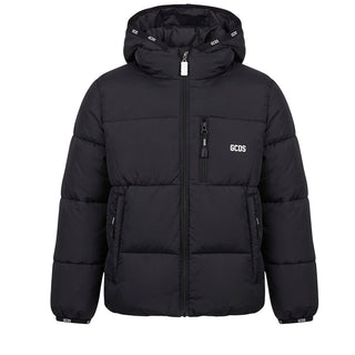 GCDS Giubbino Trapuntato Nero Con Logo C2BJQA614T340/999A Per Bambini