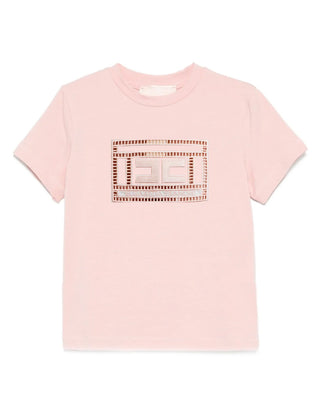 Elisabetta Franchi T-shirt girocollo con logo EFTS228