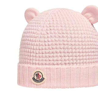 Moncler Cappello Rosa In Lana Con Orecchie L29513B00005-529 Per Neonata