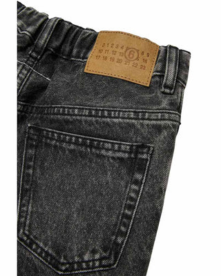 MM6 Maison Margiela Jeans Straight leg in denim nero sfumato M60844-MM06D